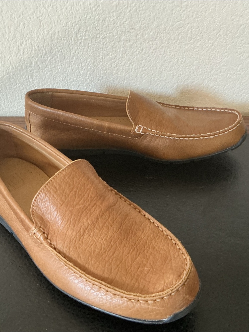 Footjoy Men Club Casuals Tan Leather Slip On Driving Moc Loafer Size 10.5